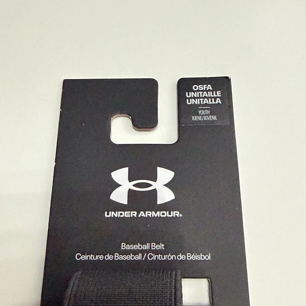 Under Armour Baseball Belt Boys Black Adjustable Elastic Sport NWT